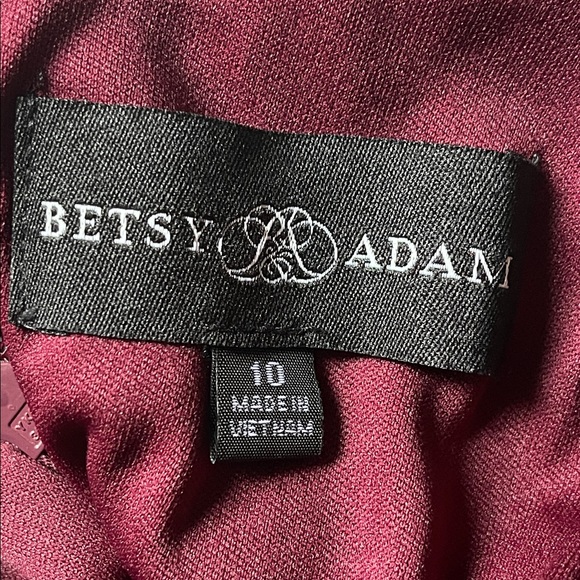 NEW Betsy & Adam Lucille Sleeveless Keyhole Velvet Maxi Dress Gown Burgundy